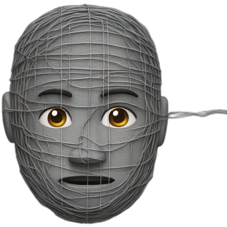 wire line face emoji