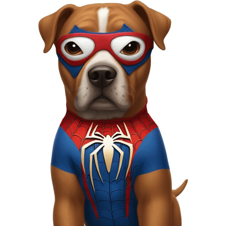 DOG in SPIDER MAN mask emoji