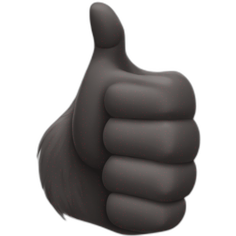 gorilla hand thumbs up emoji