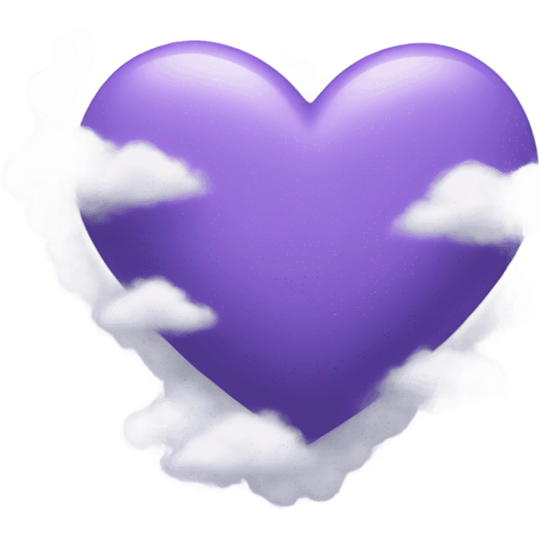 Heart Violet with clouds emoji