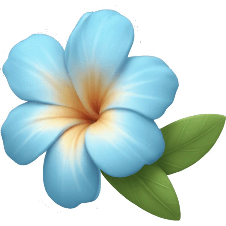 pastel blue Tropical flower emoji