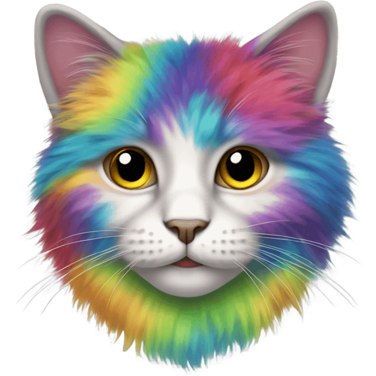 Rainbow cat emoji