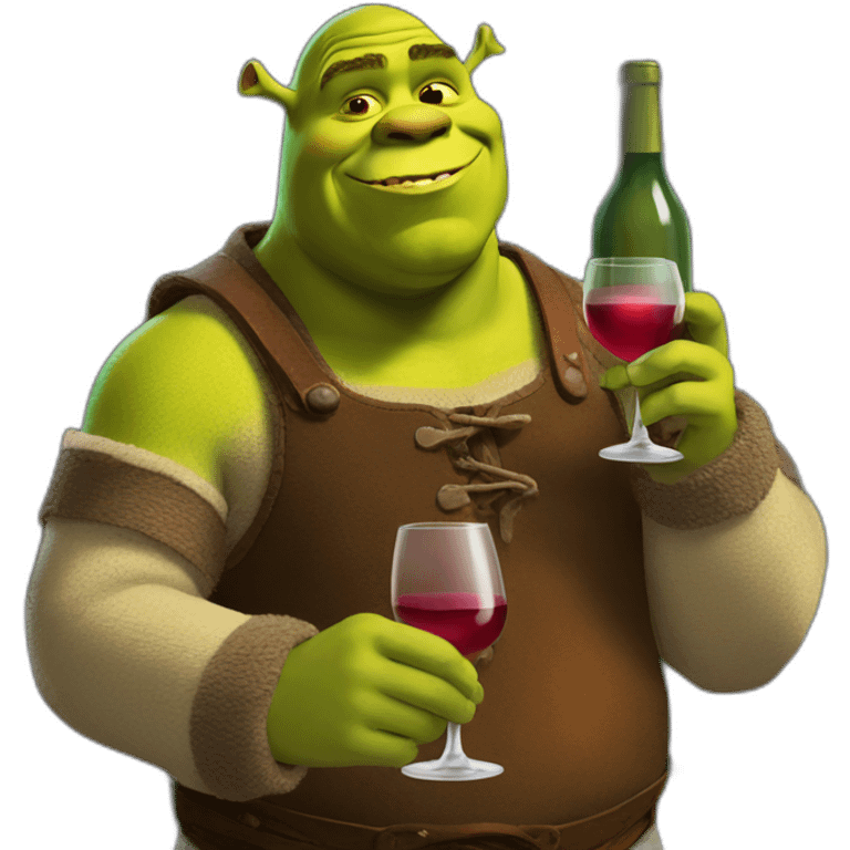 shrek-drinking-wine emoji