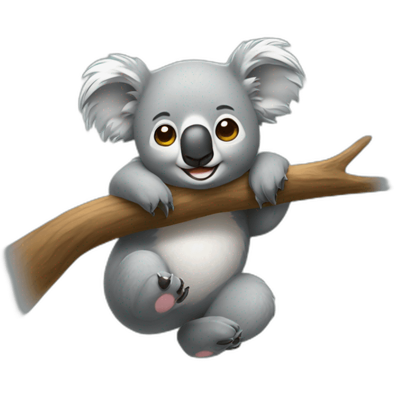 un koala hechado durmiendo emoji