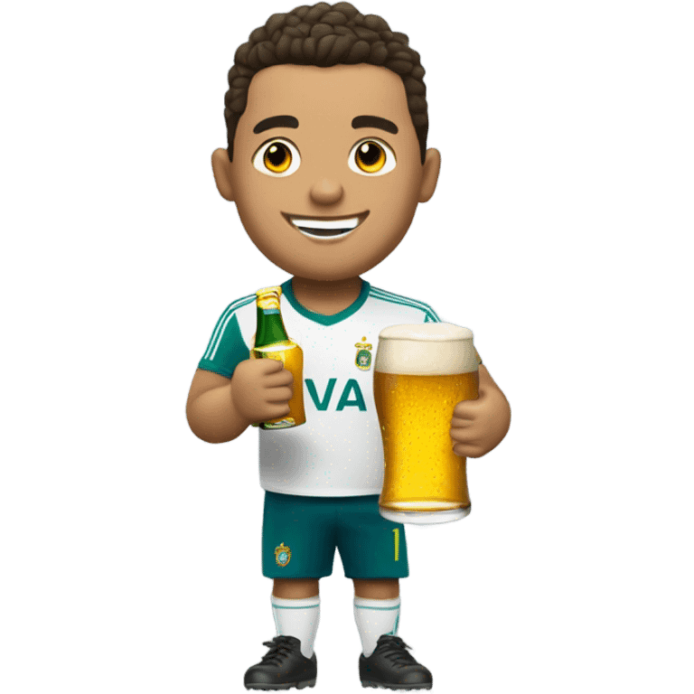 Ronaldo holding beer emoji