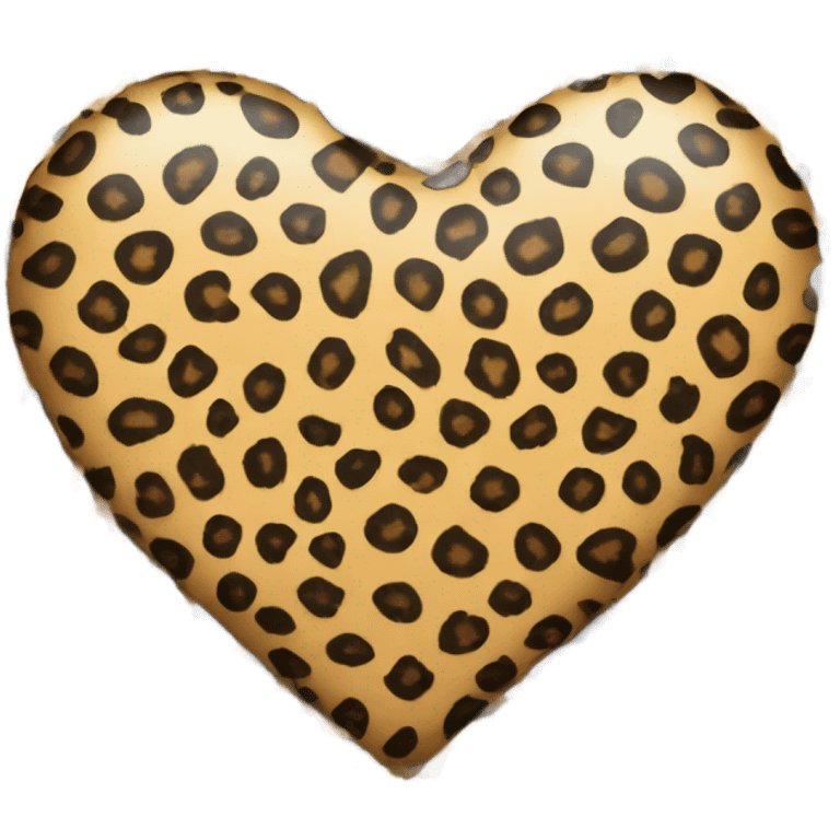 Leopard print heart emoji