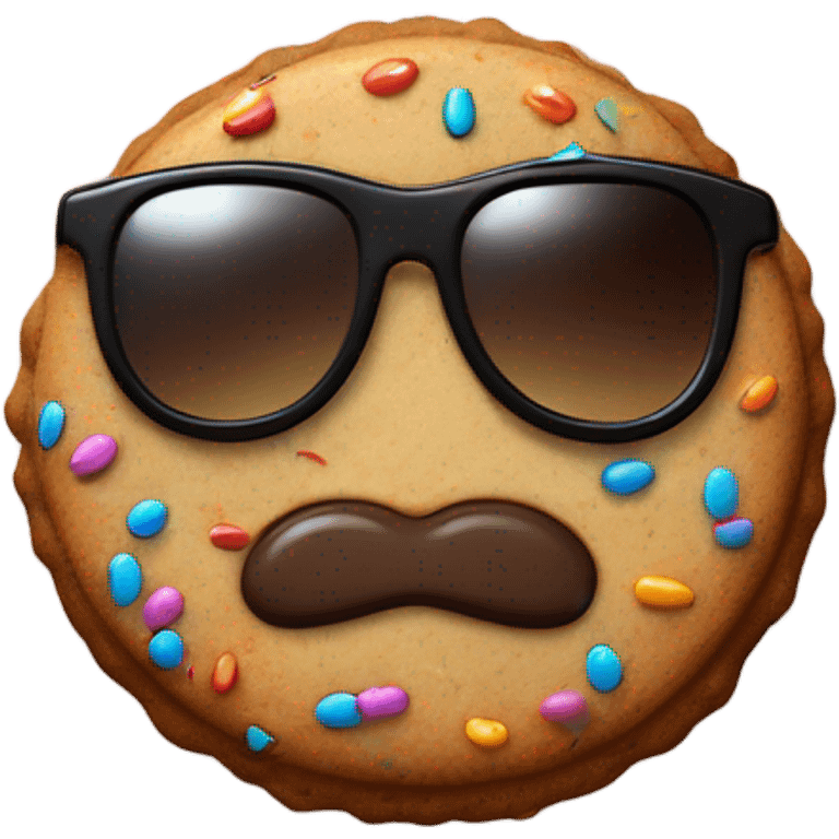 Cool cookie emoji