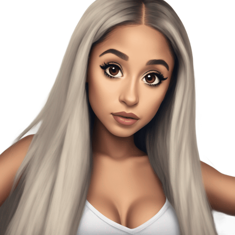 Hyper Realism Ariana Grande photo  emoji