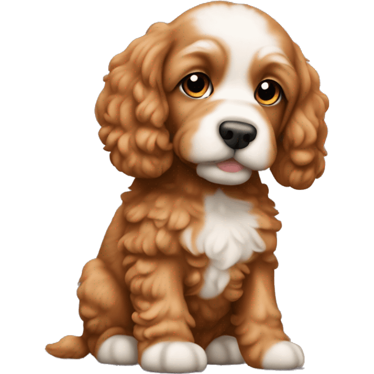 Ginger cockapoo puppy emoji