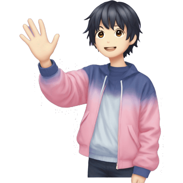 omori from the game omori waving emoji