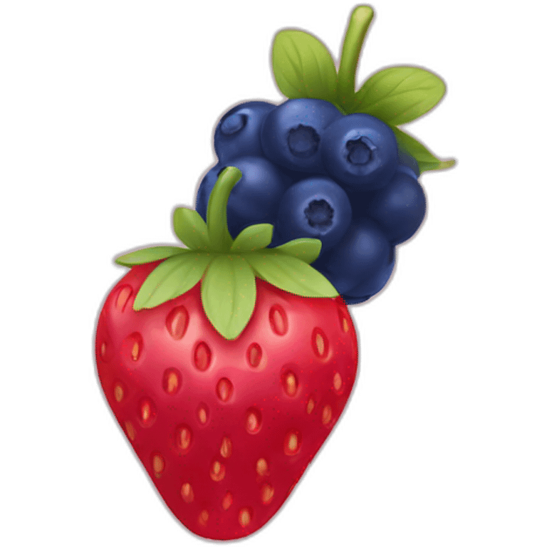 strawberry raspberry blueberry emoji