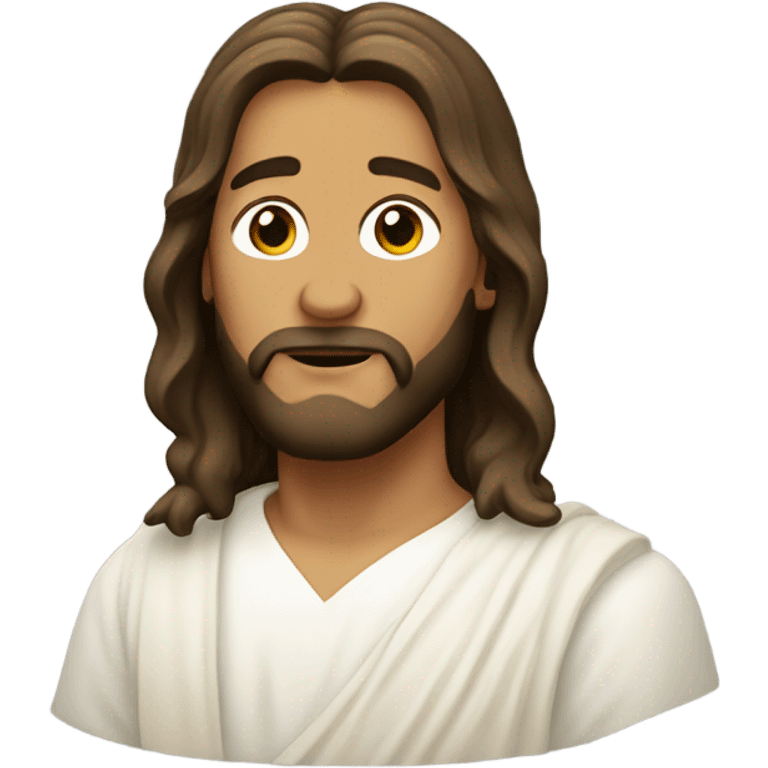 Jesus with a mullet emoji