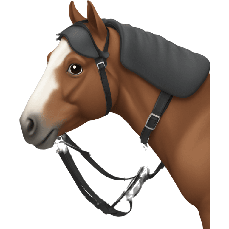 Horse with saddle pad emoji