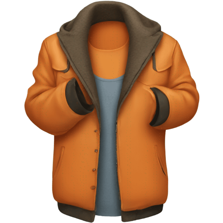 fashion orange jacket emoji