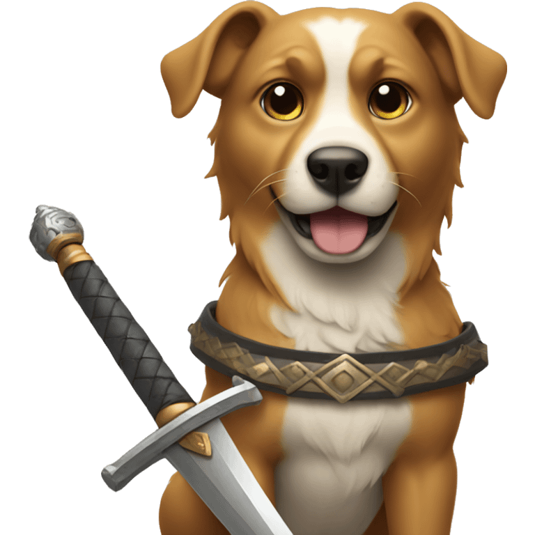 Dog with sword emoji