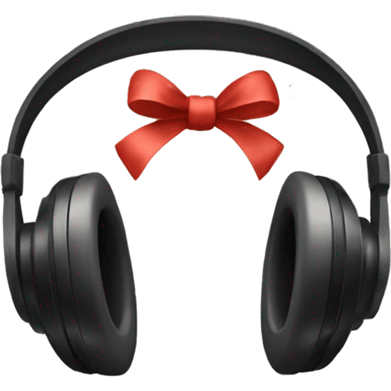 Headphones with bow emoji