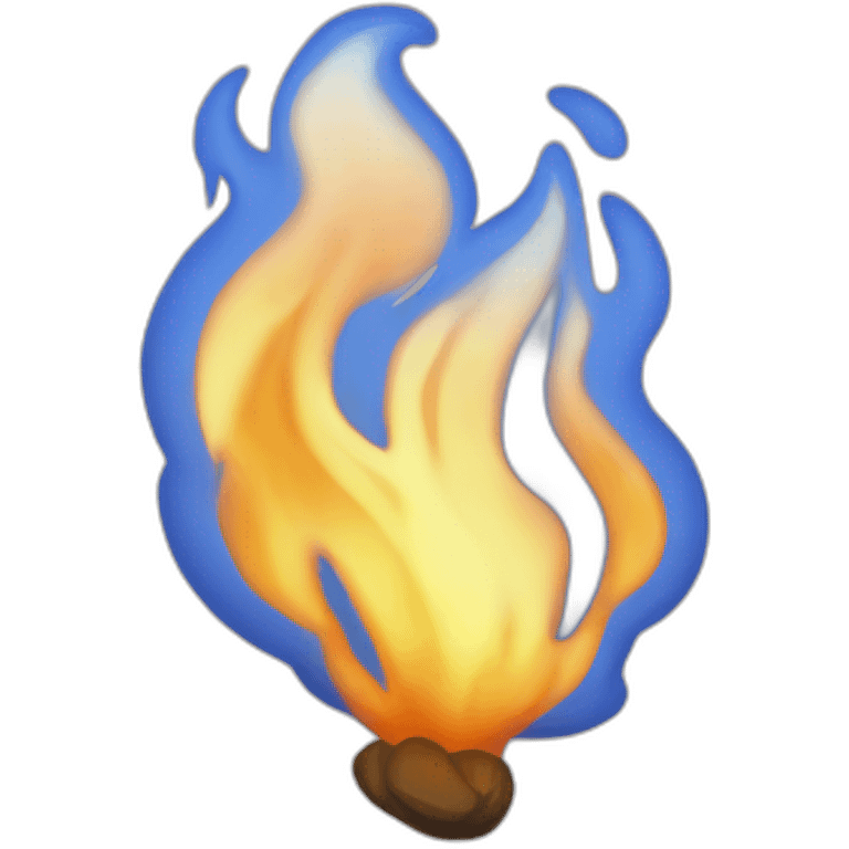 flamme entièrement bleue emoji