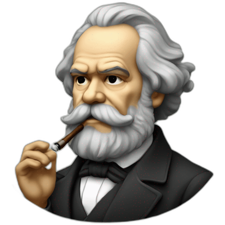 Karl marx smoking a pipe emoji