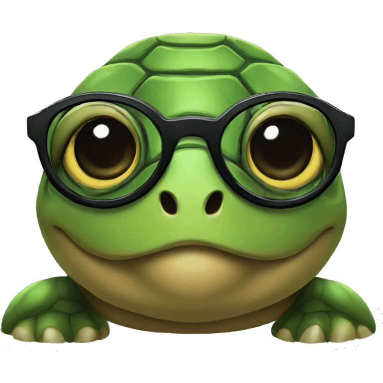 turtle with glases emoji