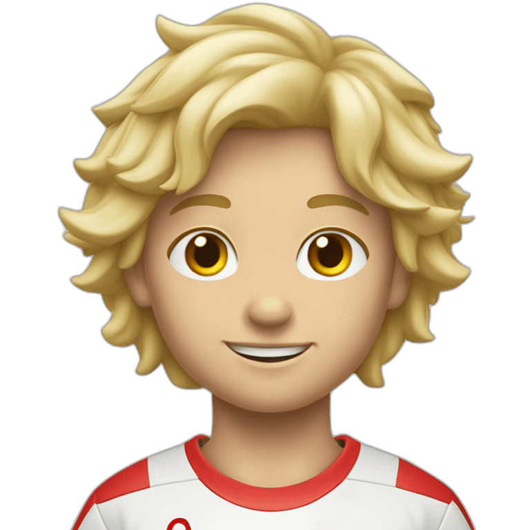 Petit garçon blond avec nike de foot emoji