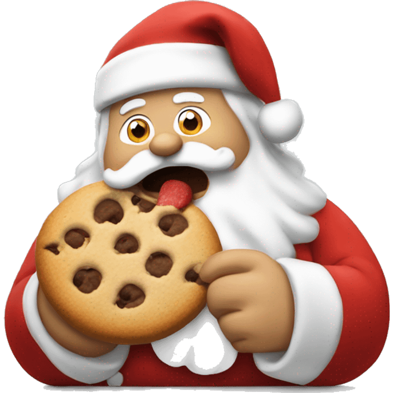 fat santa clause eating a cookie  emoji