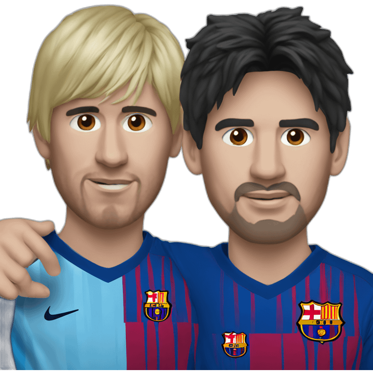 Messi and maradona togheter emoji