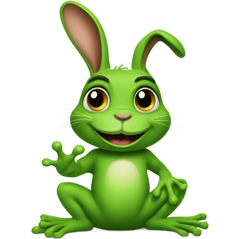 Bad bunny with a frog emoji