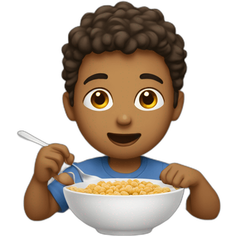 boy eating cereal emoji