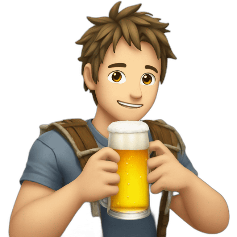 Zenitsu drinking-beer emoji