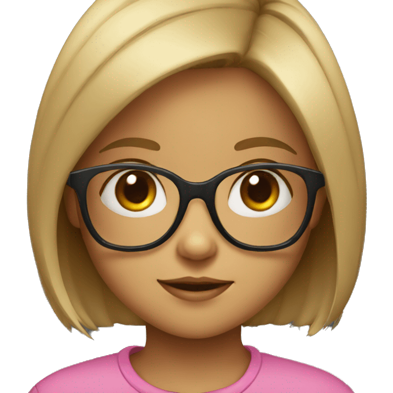 Little girl with glasses  emoji