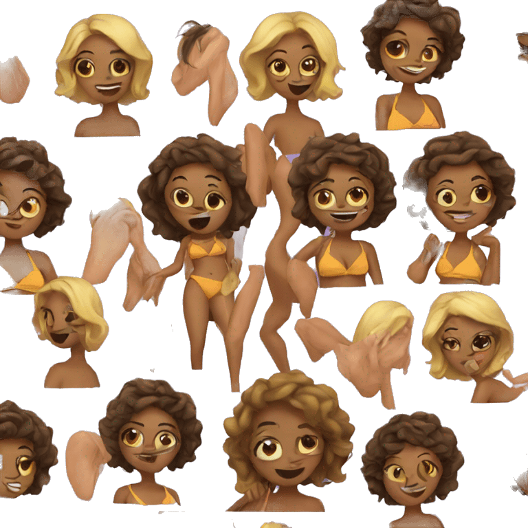 Women in bikini emoji