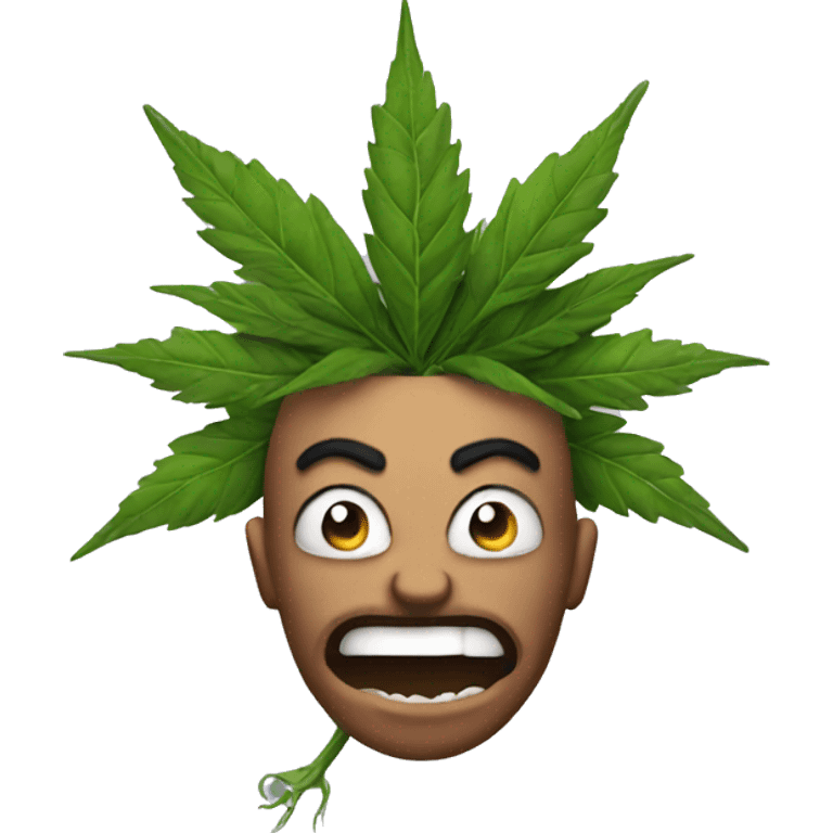 evil weed emoji