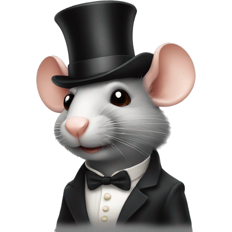 Rat with a top hat emoji