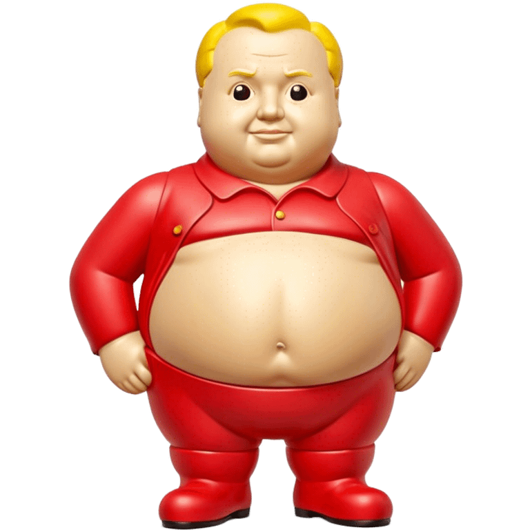 Cinematic Realistic Botero Sculpture Emoji, depicted as an exaggerated voluminous sculpture in the signature style of Fernando Botero, rendered with rich textures and vibrant artistic lighting that captures its playful grandeur. emoji