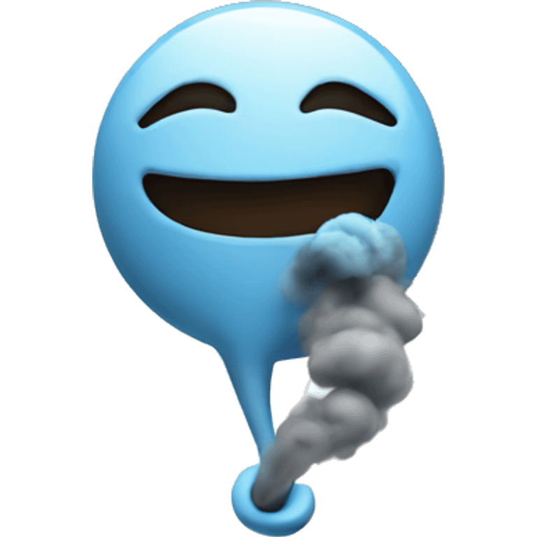 smiling face blowing smoke emoji