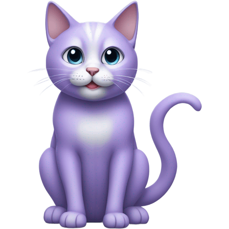 lavender cat says thank you emoji