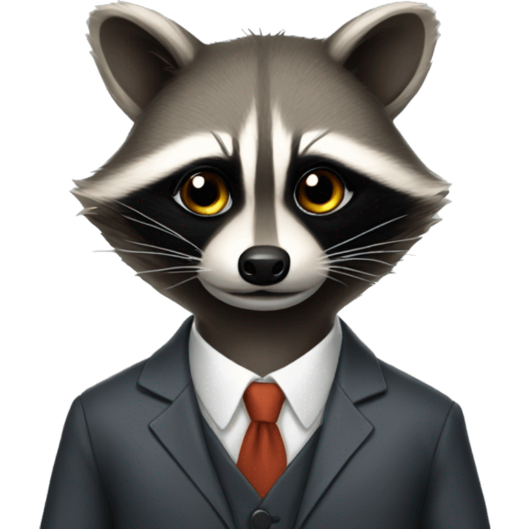 Raccoon in suit emoji