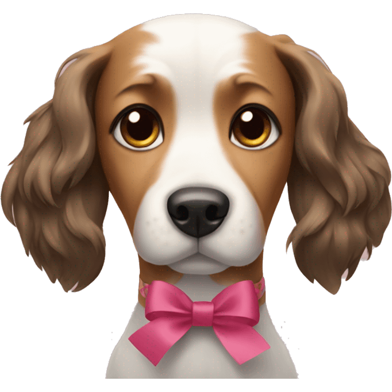 Dog with bows  emoji