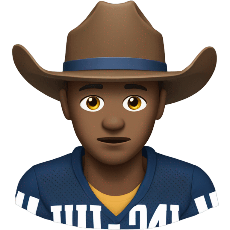 Cowboy fan crying  emoji