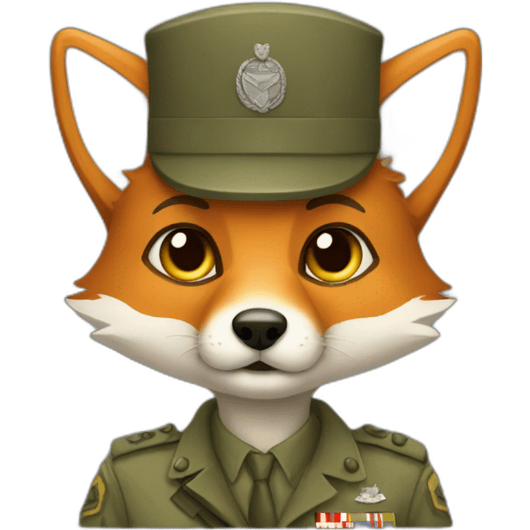 Military Fox emoji