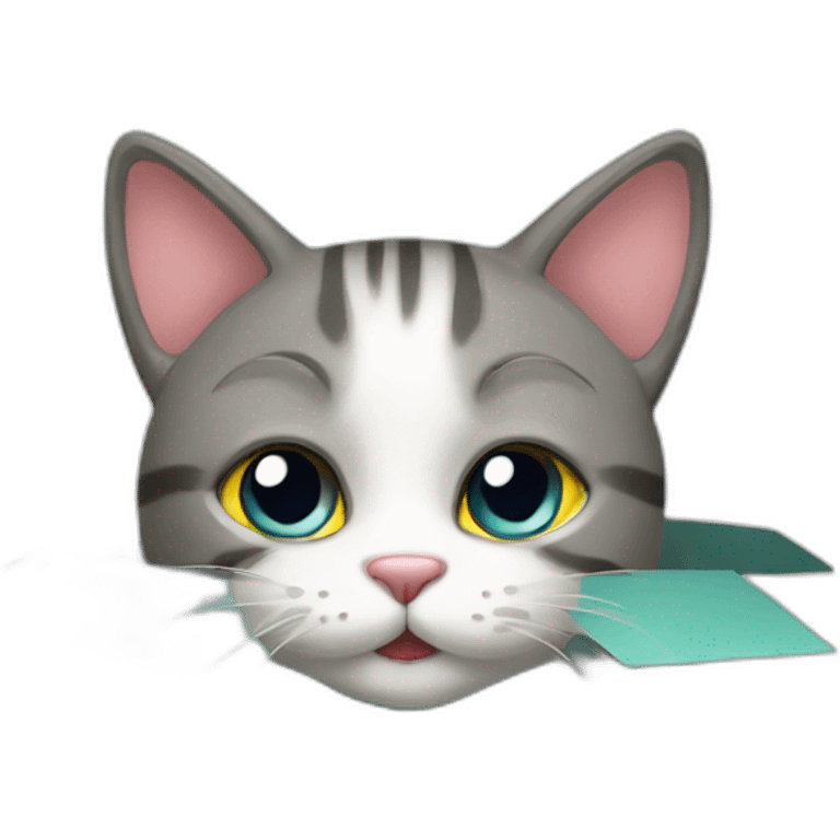 cat from gift box emoji