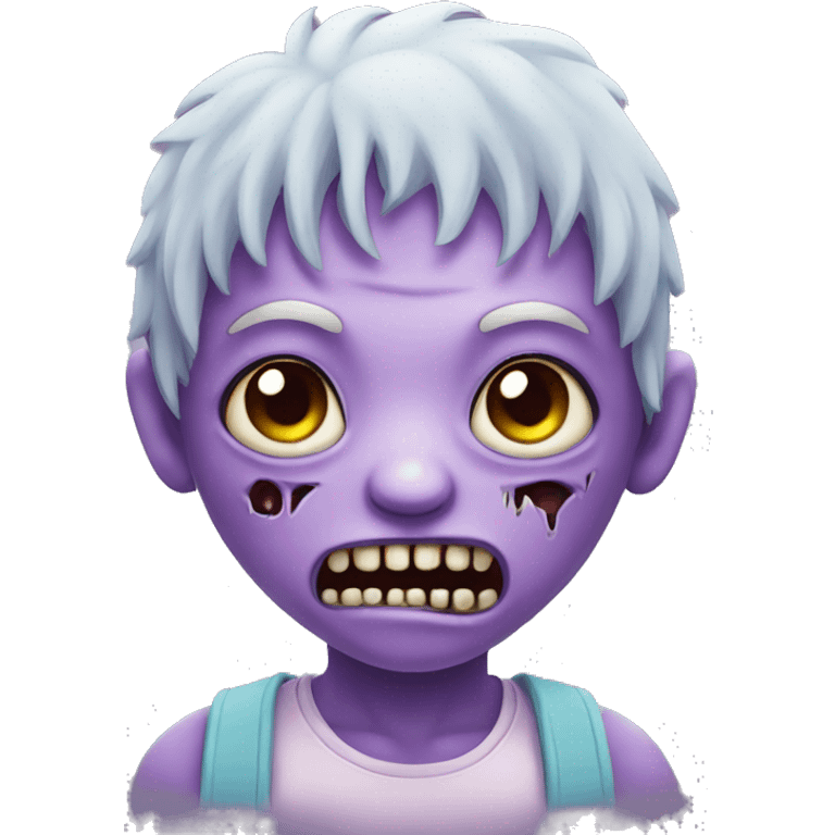 Cute kawaii pastel zombie  emoji