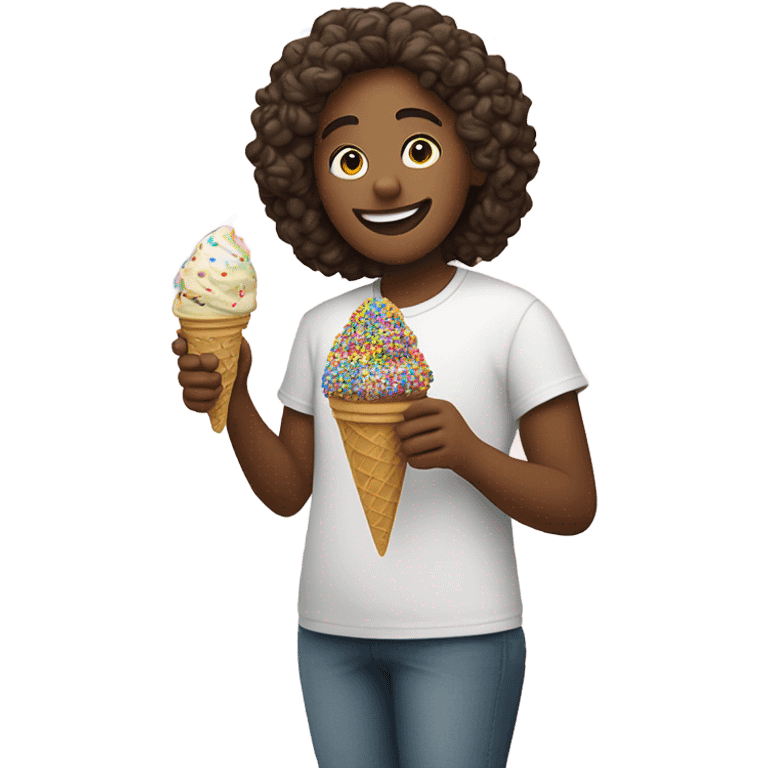 Eating ice cream emoji