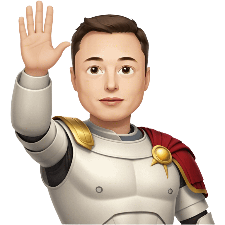 Elon musk doing a roman salute emoji