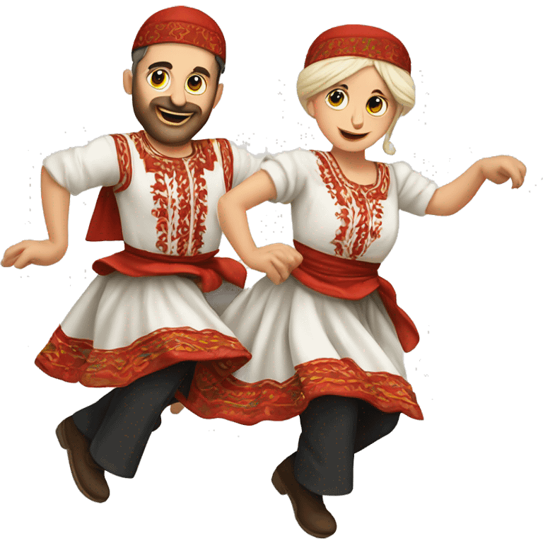 Serbian folkore dance emoji