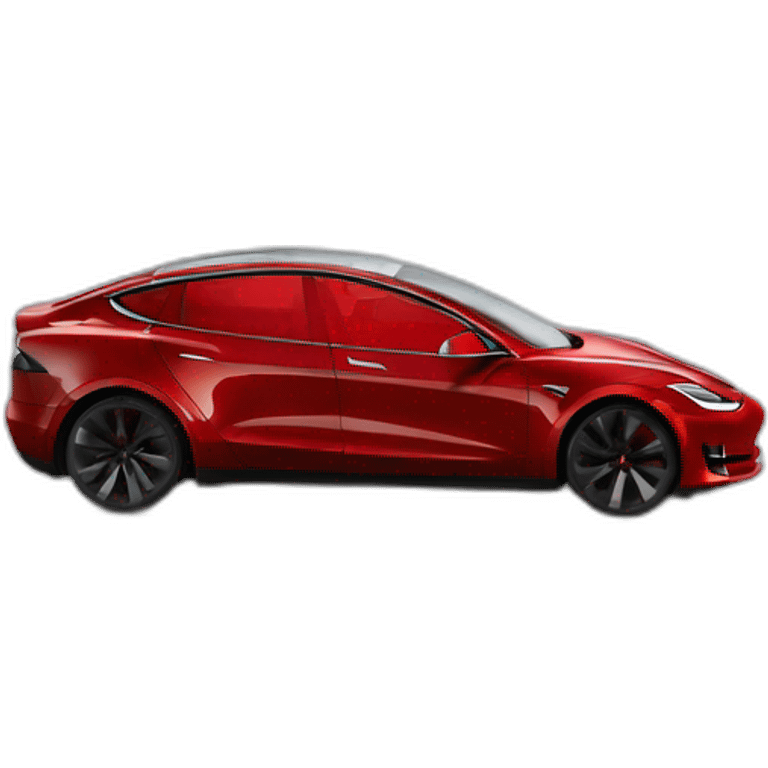 Tesla car red line diagonally  emoji