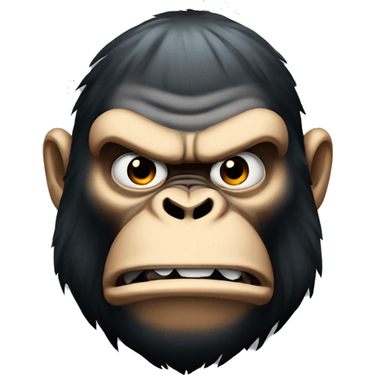 Emoji of an angry face of Kong ape. emoji