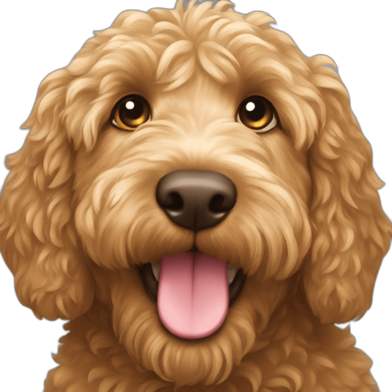 golden young Australian labradoodle emoji