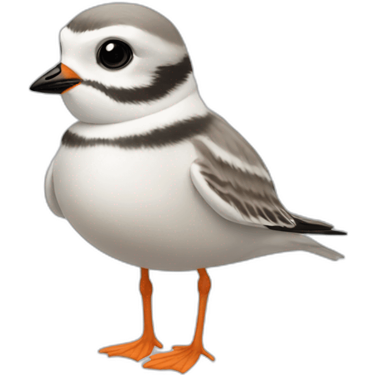 Piping plover cute head emoji