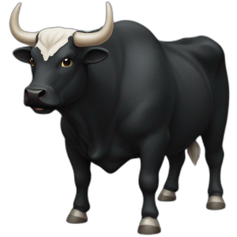 Black bull emoji